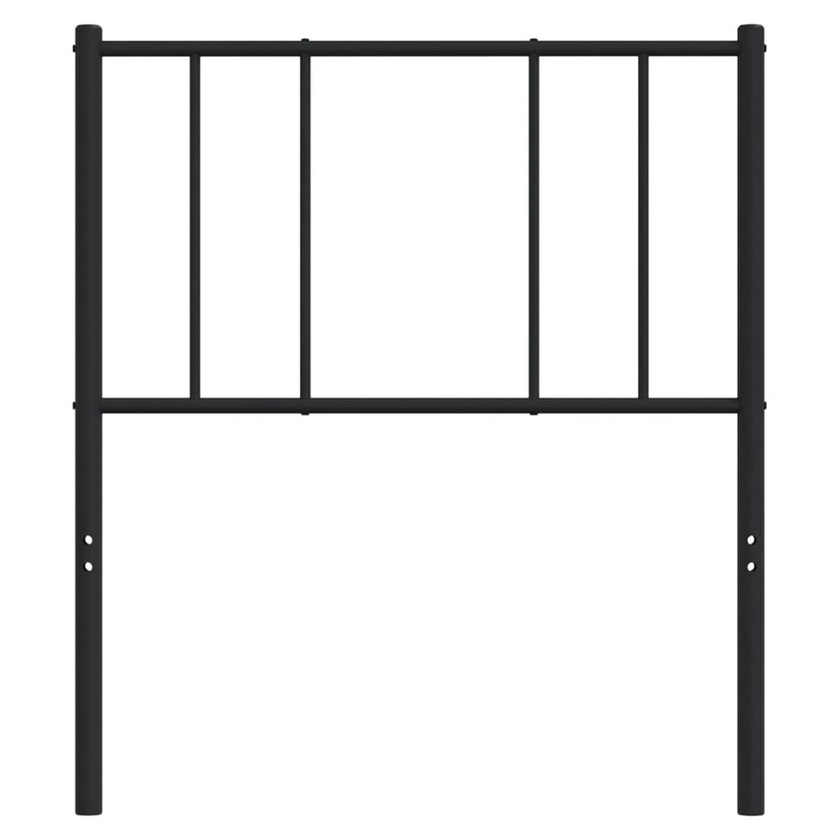 vidaXL Metalowe wezgłowie, czarne, 100 cm