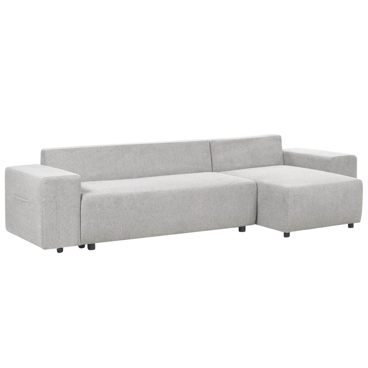 Narożnik lewostronny rozkładany z pojemnikiem jasnoszary LUSPA