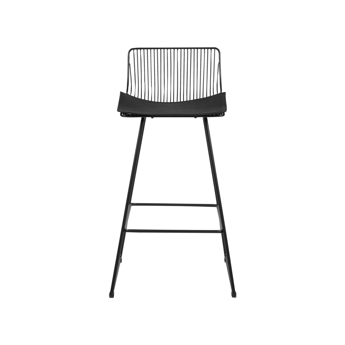 Zestaw 2 krzeseł barowych metalowy czarny FREDONIA