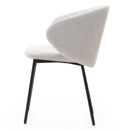 Krzesło tapicerowane jasnoszare/czarne nogi