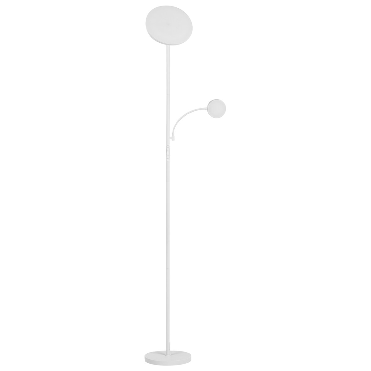 Lampa podłogowa LED ESKALDE  Z pilotem Ze ściemniaczem Metal Biały