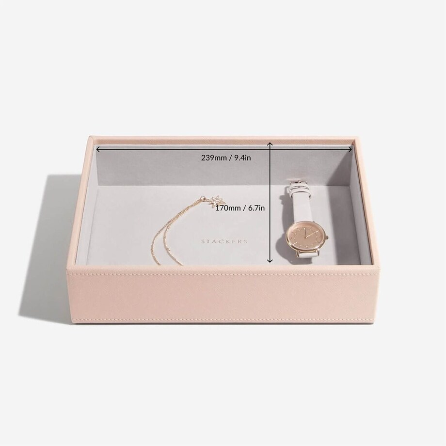 Szkatułka na biżuterię Stackers open classic jasnoróżowa