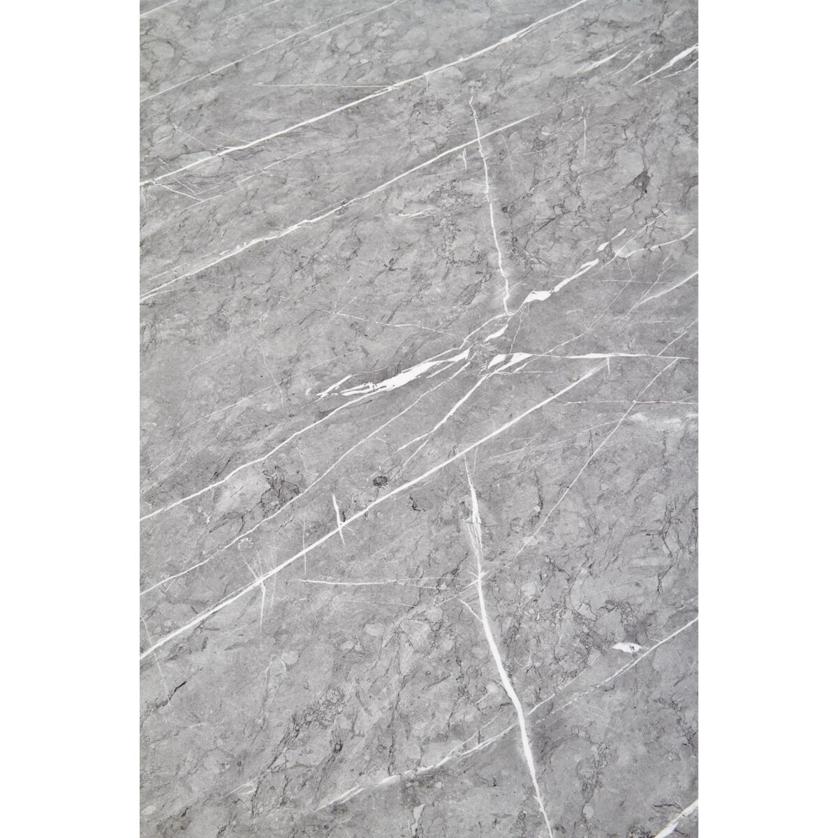 STÓŁ OKRĄGŁY Cristallo popielaty marmur Z MDF złote nogi