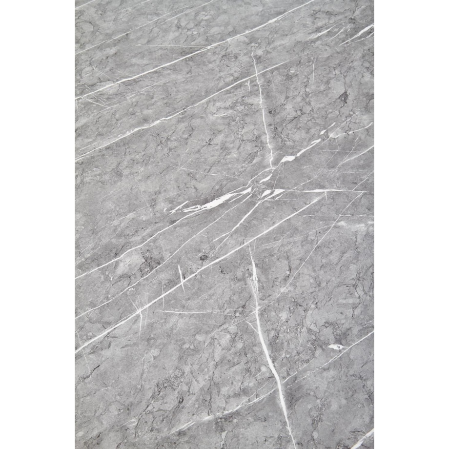 STÓŁ OKRĄGŁY Cristallo popielaty marmur Z MDF złote nogi