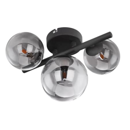 Sufitowa lampa Riha 56133-3W szklana czarna grafitowa