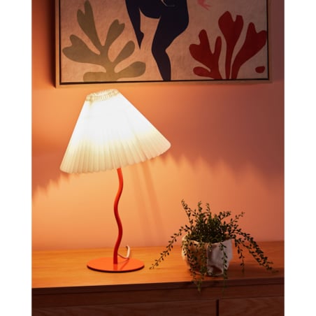 Lampa stołowa metalowa pomarańczowa ALWERO