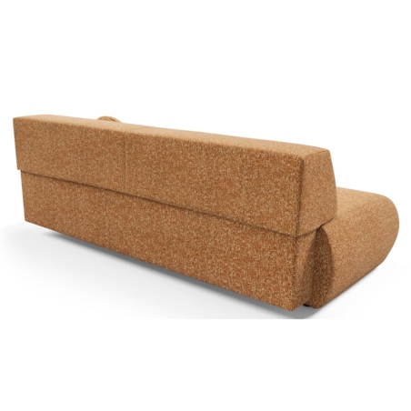 Kanapa PENTI bez boczków z funkcją spania obita tkaniną PUENTE pomarańczowa