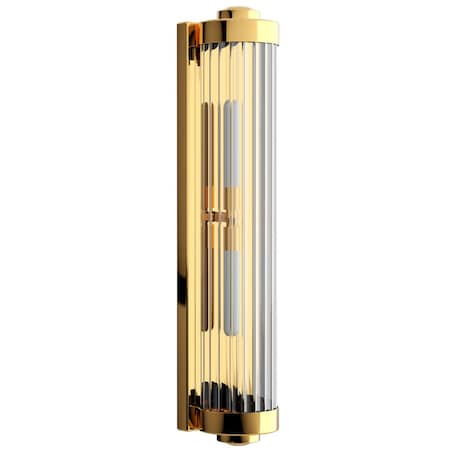 Kinkiet LAMPA ścienna Fumi Parette Gold IP44 Orlicki Design łazienkowa OPRAWA szklana tuba IP44 złota