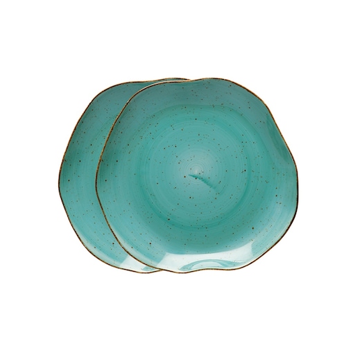 Zestaw 2 talerzy płytkich 25 cm Stone Age morski LB23 (6630L)