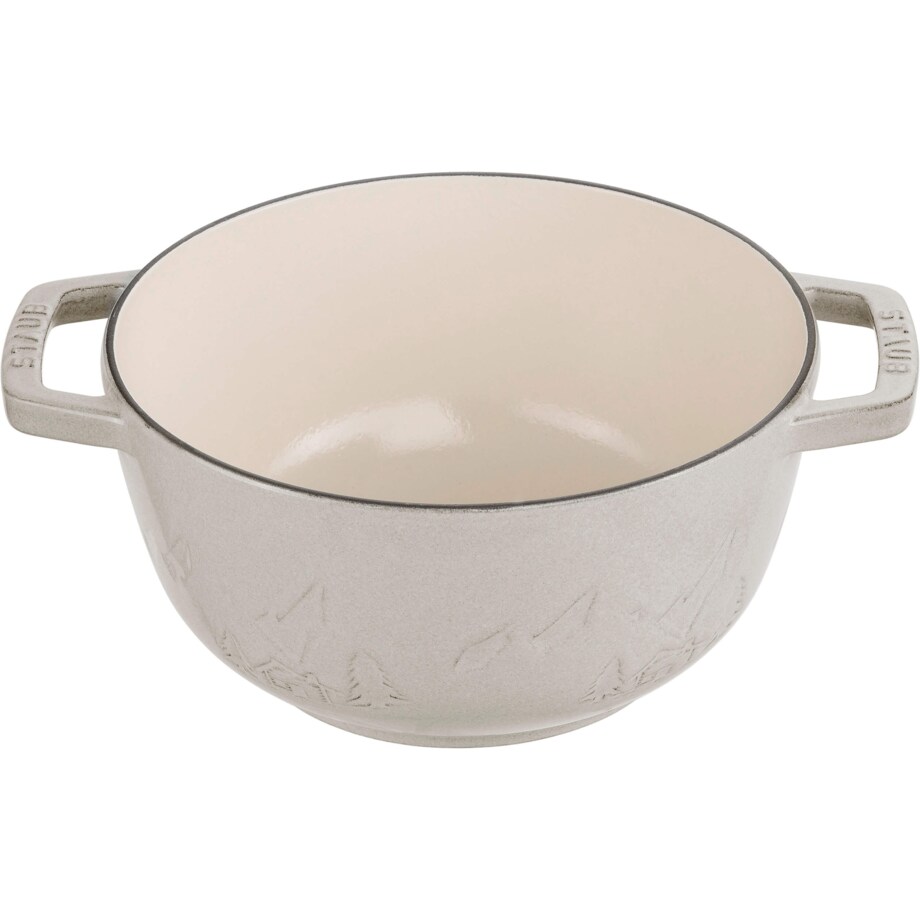 Zestaw do fondue Staub - 20 cm, Biała trufla
