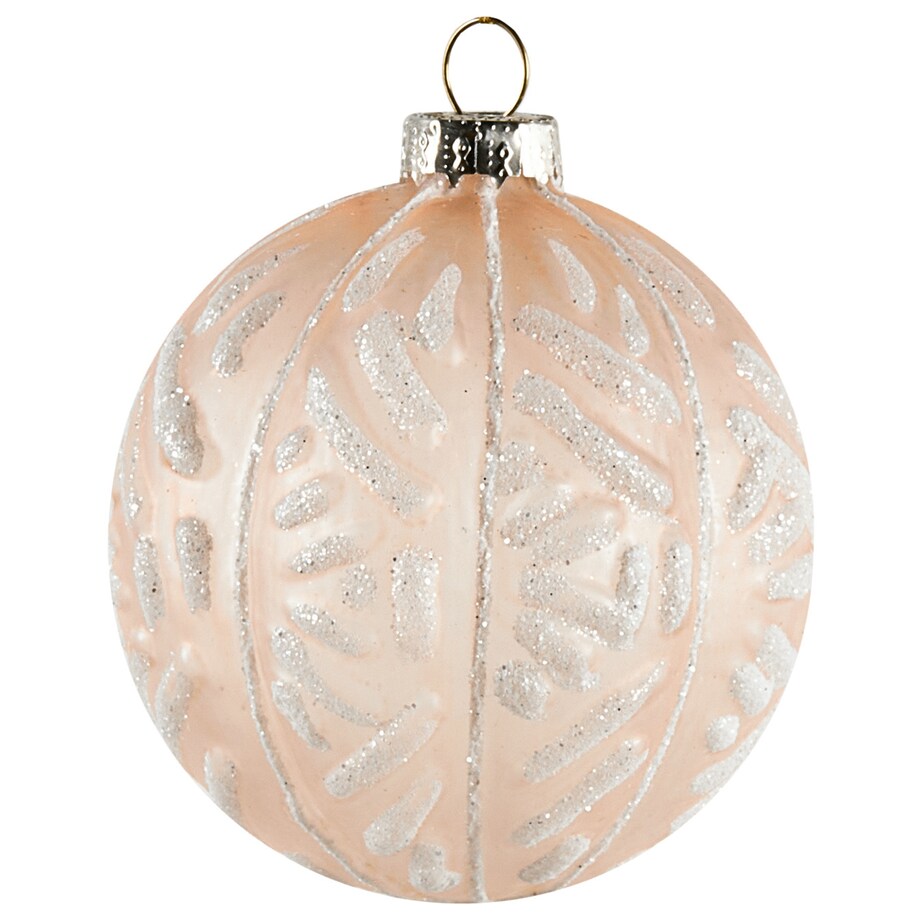 Zestaw 24 bombek WINTERLIGHT Szkło Różowe złoto