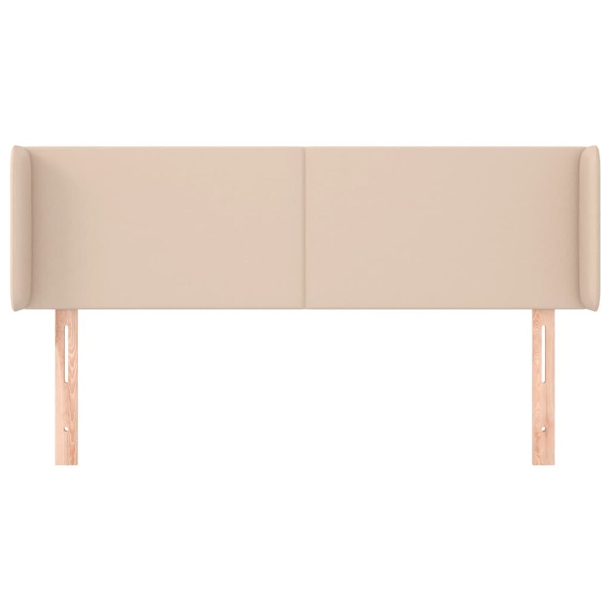 vidaXL Zagłówek uszak, cappuccino, 147x16x78/88 cm, sztuczna skóra