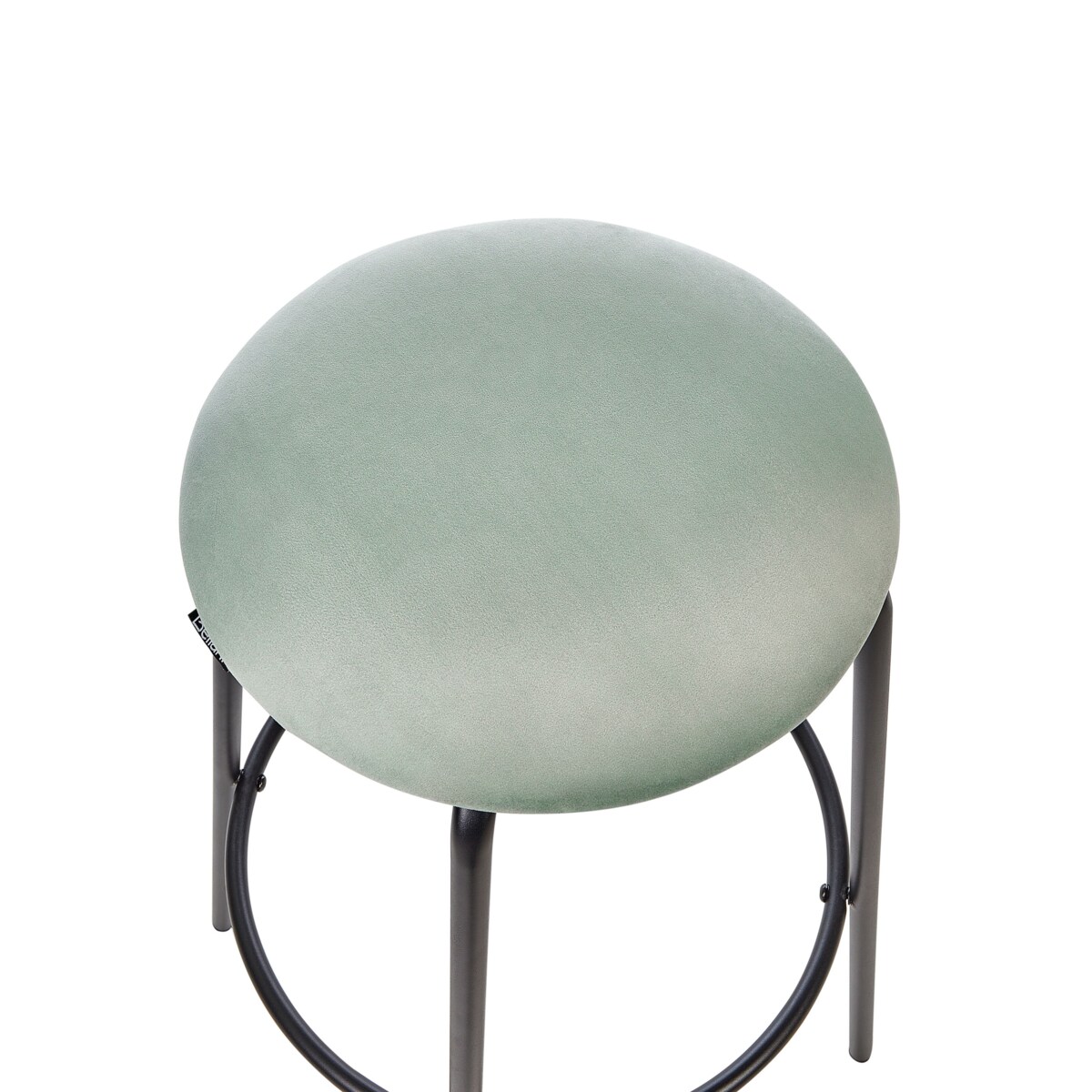 Zestaw 2 stołków barowych welurowy miętowy MORTON