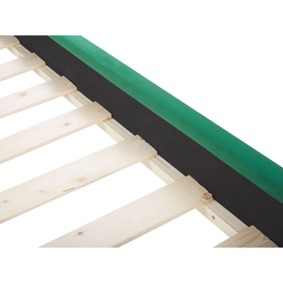 Łóżko welurowe 180 x 200 cm zielone AVALLON