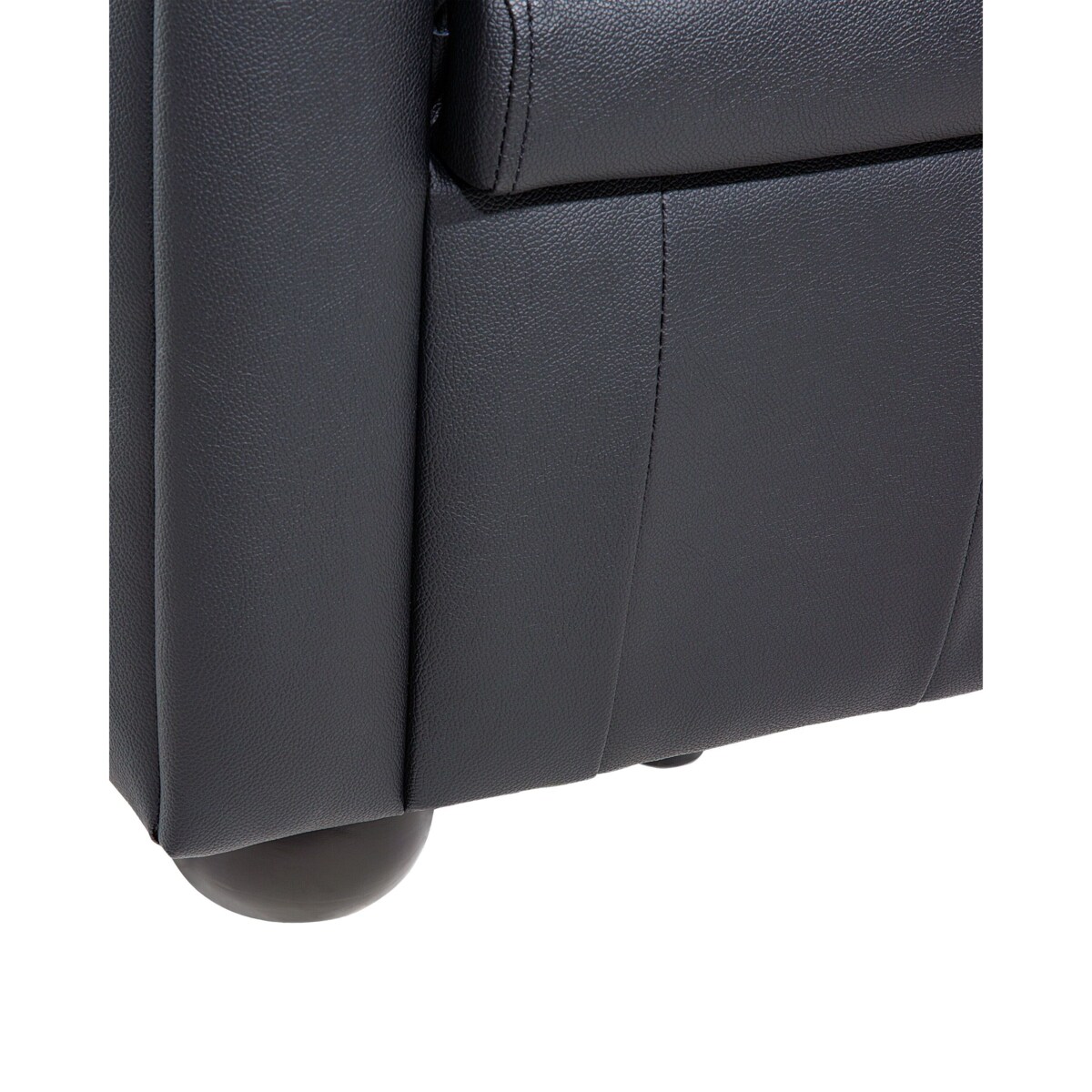 Fotel skórzany czarny CHESTERFIELD