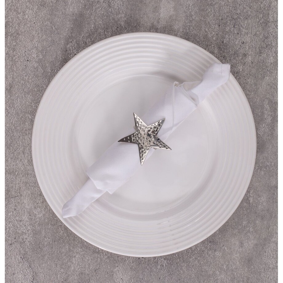 Obrączka na serwetkę Star, 6,5 x 6,5 x 4 cm