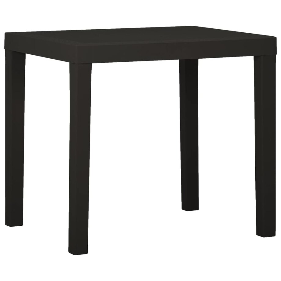 vidaXL Stolik ogrodowy, antracytowy, 79 x 65 x 72 cm, plastikowy
