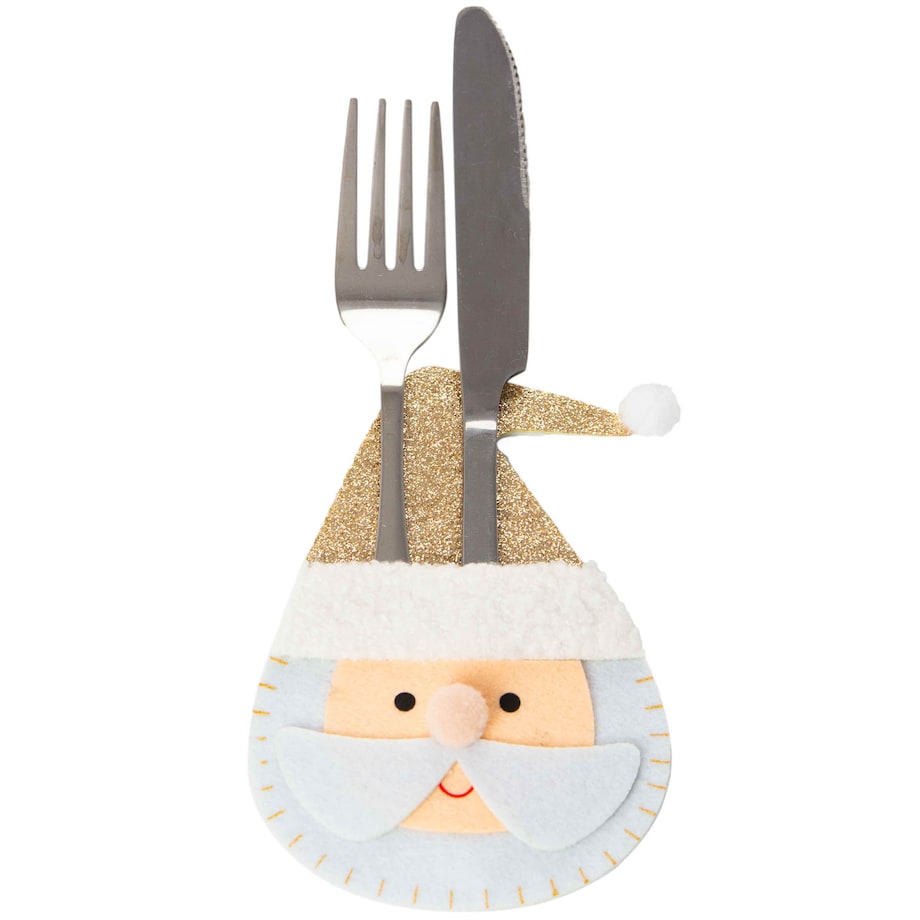 Świąteczna Kieszonka Etui Pokrowiec Na Sztućce Filc Mikołaj 10X14,5 Cm