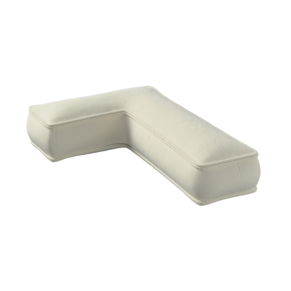 Poduszka literka L, śmietankowa biel, 35x40cm, Posh Velvet