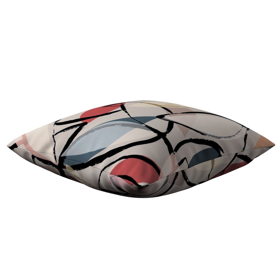 Poszewka Kinga na poduszkę 43x43 różowo-szare motywy roślinne