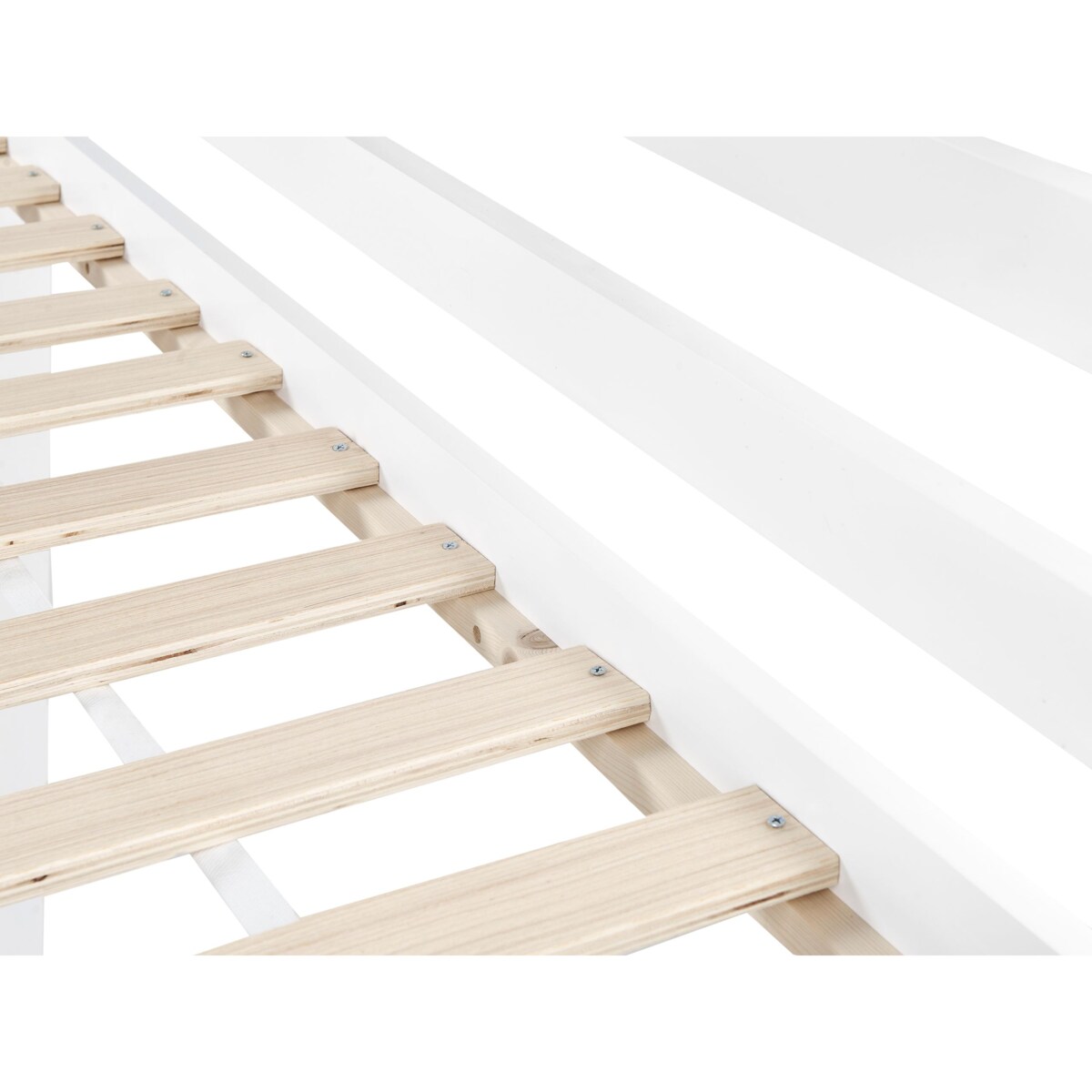 Łóżko na antresoli Drewno ASCOUX 90 x 200 cm Biały