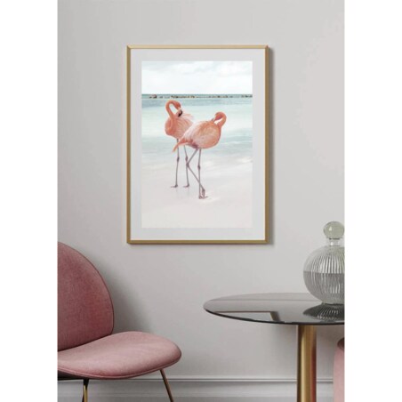 Poster Story, Plakat, Obraz - Plaża z Flamingami, wymiary 70 x 100 cm