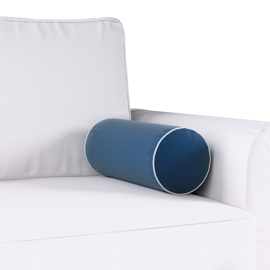 Poduszka wałek prosty z lamówką, granat, Ø16 x 40 cm, Christmas