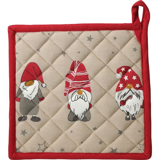 Bawełniana łapka kuchenna z motywem skrzata, 20×20 cm