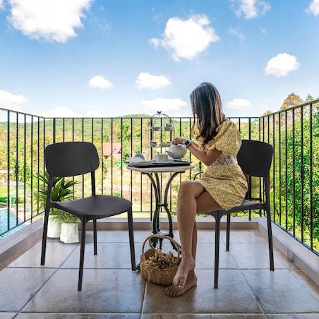 4 X Krzesło Do Jadalni Kuchni Stołu Zestaw Komplet Lara Czarne