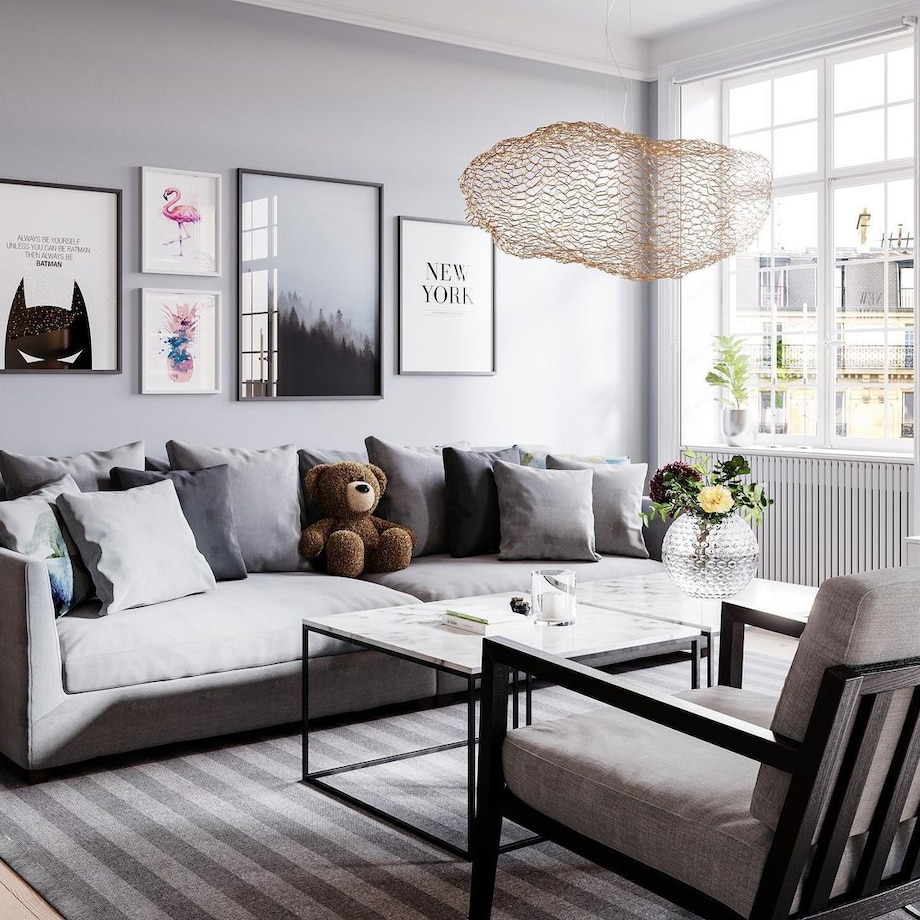 Lampa wisząca Hayden 4201260-6501 By Rydens LED 20W 2700K chmurka złota