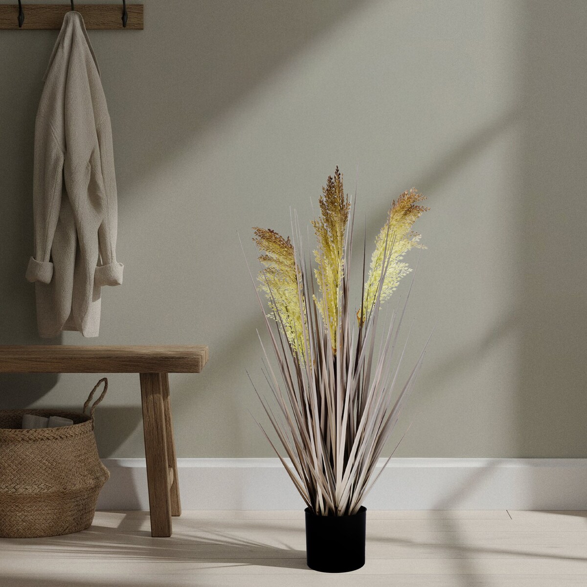 Trawa BOHO wysoka w doniczce SZTUCZNA 90 cm PAMPASY na BALKON jak ŻYWE