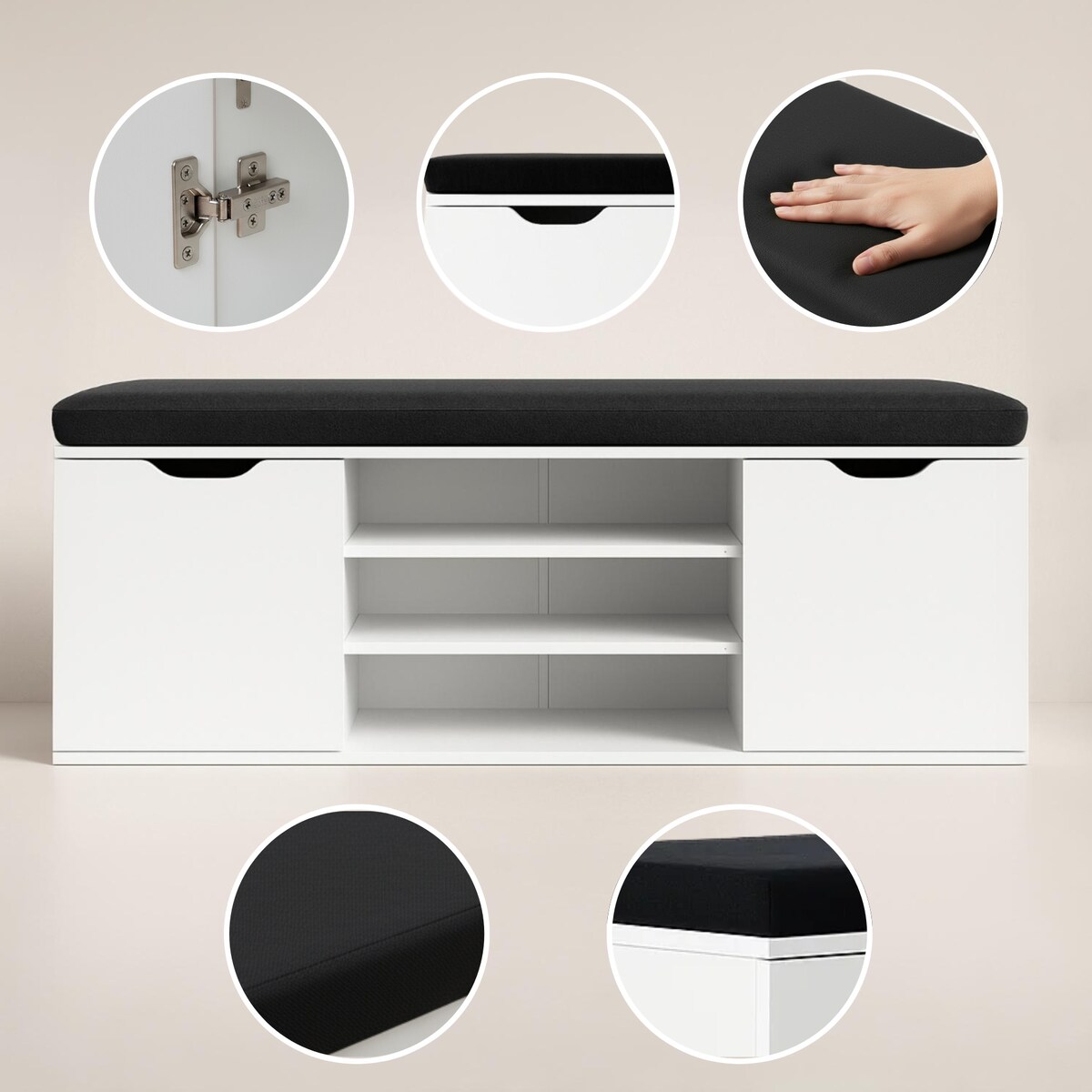 Szafka na buty z siedziskiem PORTA, 103 x 30 x 46 cm