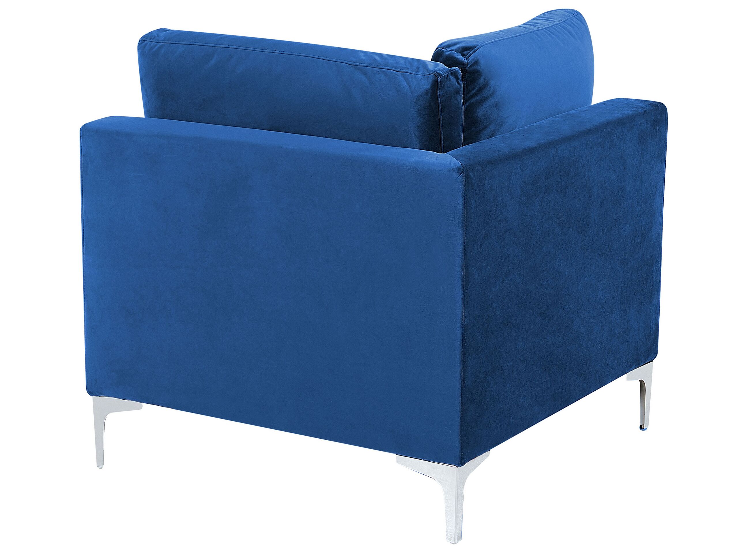 Sofa modułowa 3-osobowa welurowa niebieska EVJA