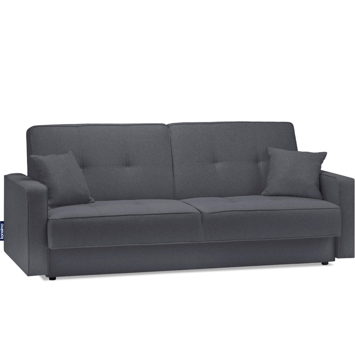 KONSIMO ORIO Ciemnoszara rozkładana sofa do salonu