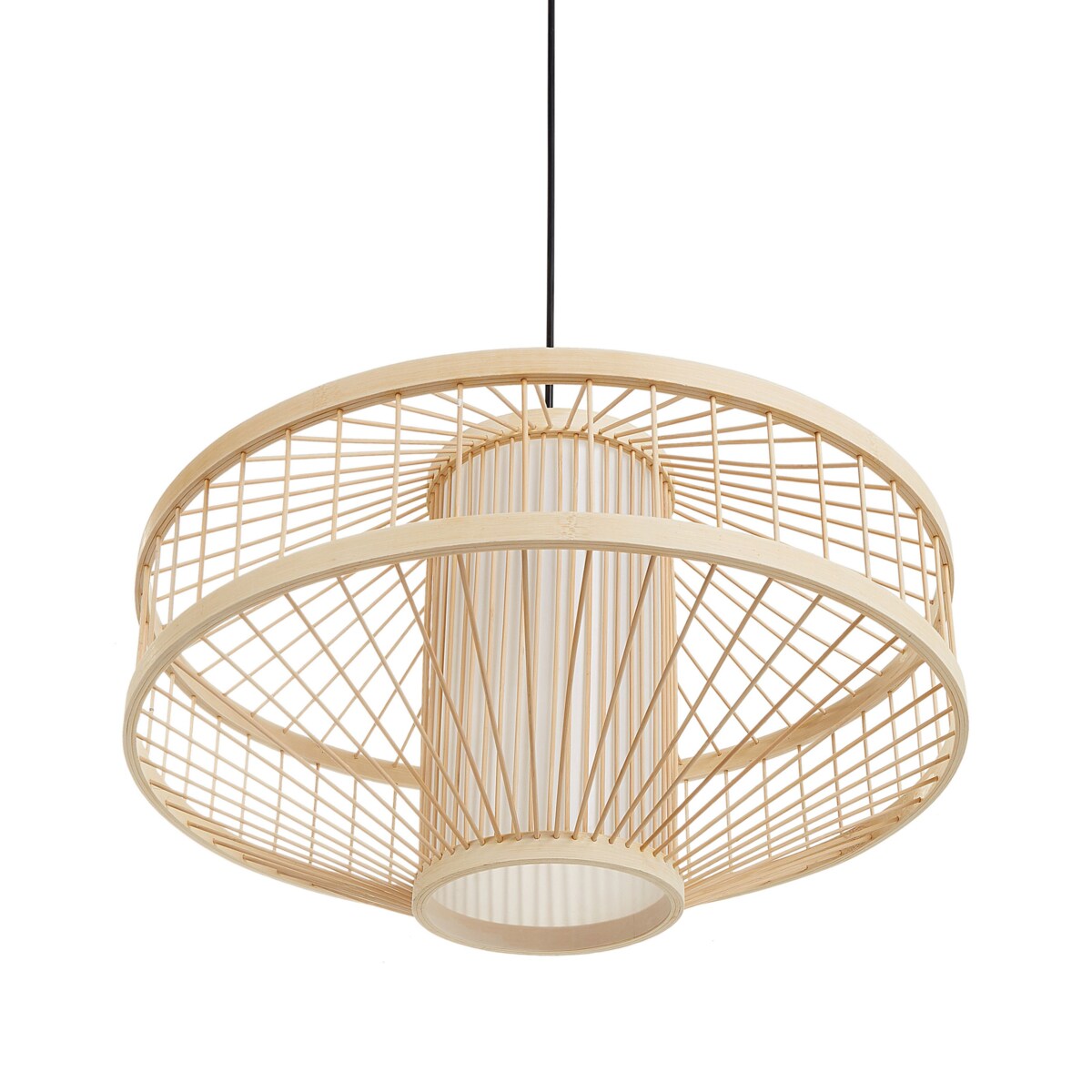 Lampa wisząca bambusowa naturalna KARAJ