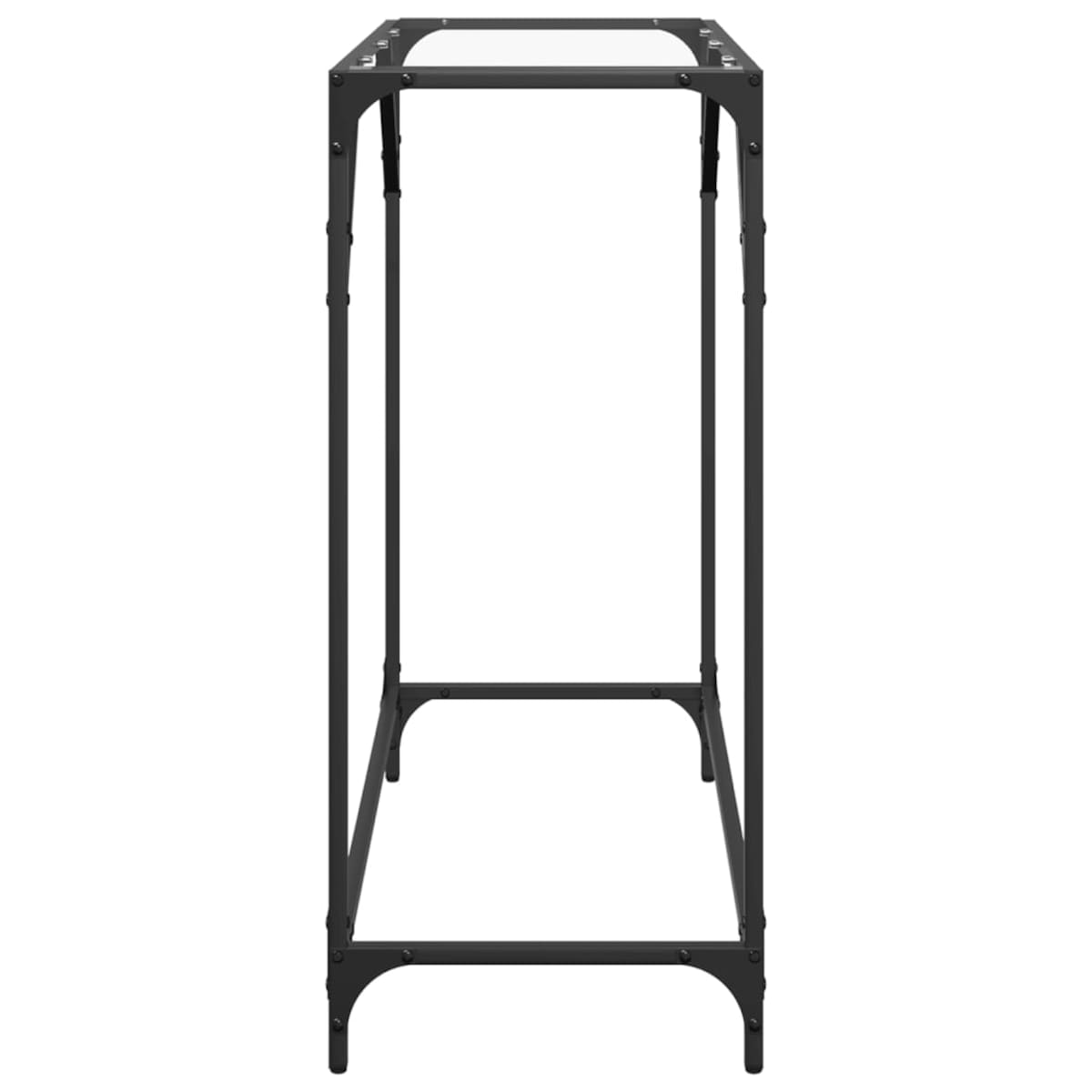 vidaXL Stolik konsolowy z przezroczystym, szklanym blatem, 80x35x81 cm