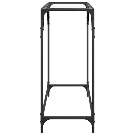 vidaXL Stolik konsolowy z przezroczystym, szklanym blatem, 80x35x81 cm