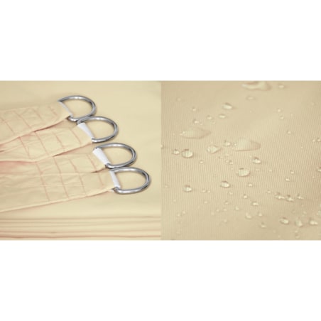 Żagiel Przeciwsłoneczny Ogrodowy Wodoodporny 3X5 M Ciemny Beżowy Zacieniacz