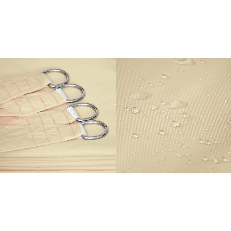 Żagiel Przeciwsłoneczny Ogrodowy Wodoodporny 3X5 M Ciemny Beżowy Zacieniacz