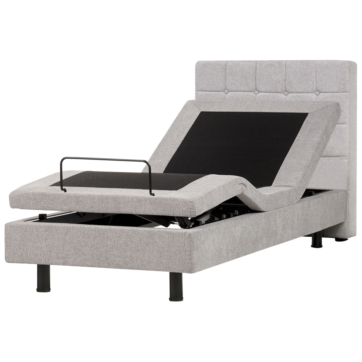 Łóżko regulowane DUKE 90 x 200 cm Jasnoszary