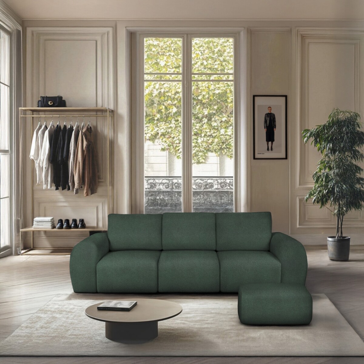 Mirel Sofa 3 osobowa zielona