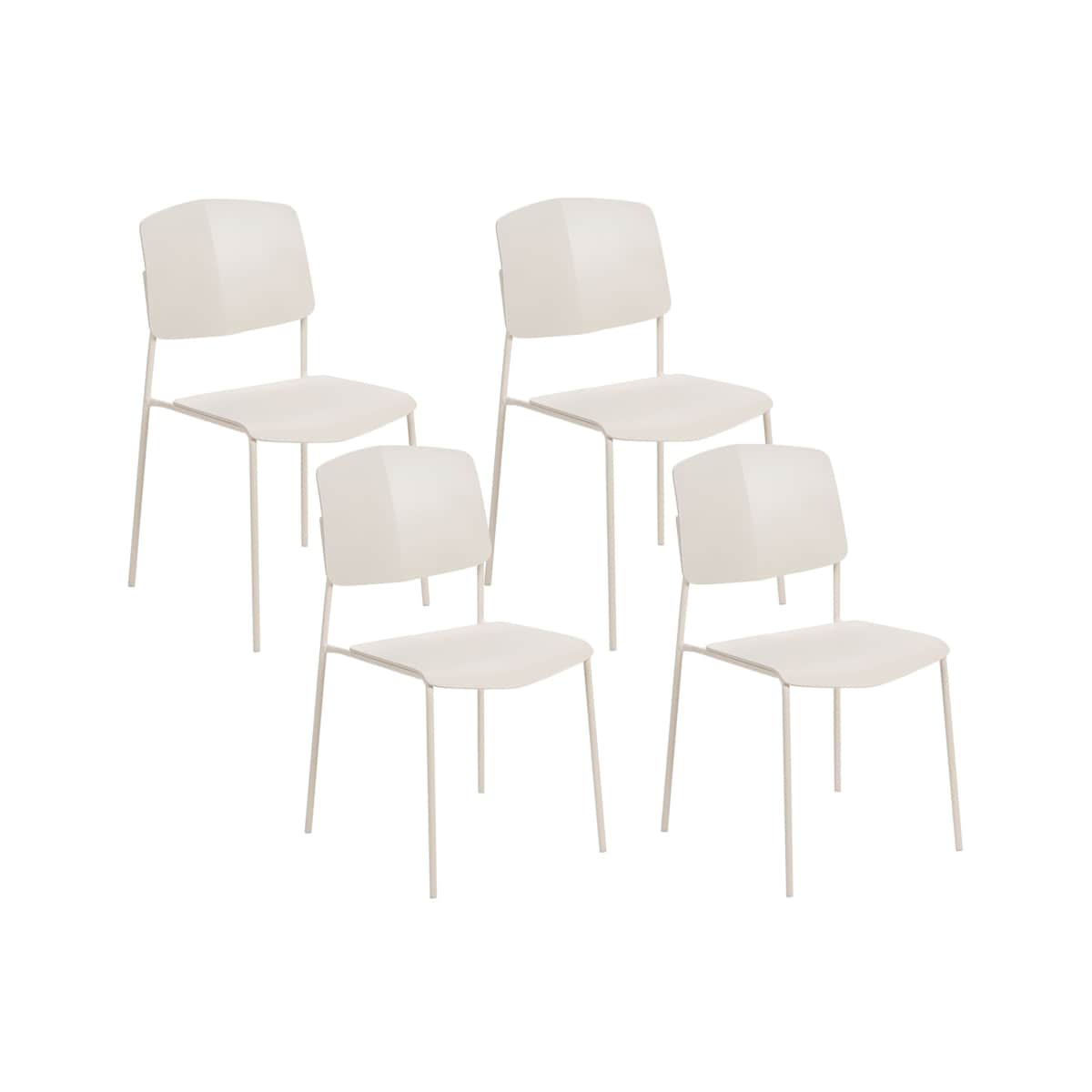 Zestaw 4 krzeseł do jadalni beżowy ASTORIA