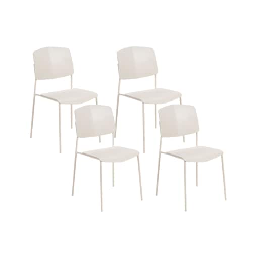 Zestaw 4 krzeseł do jadalni beżowy ASTORIA
