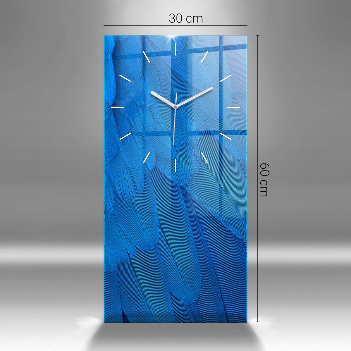 Zegar ścienny Czarny Marmur, 30x60 cm