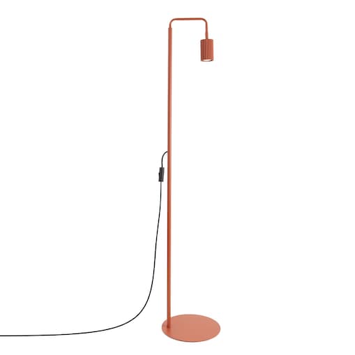 Lampa podłogowa KARBON 1 ochra czerwona