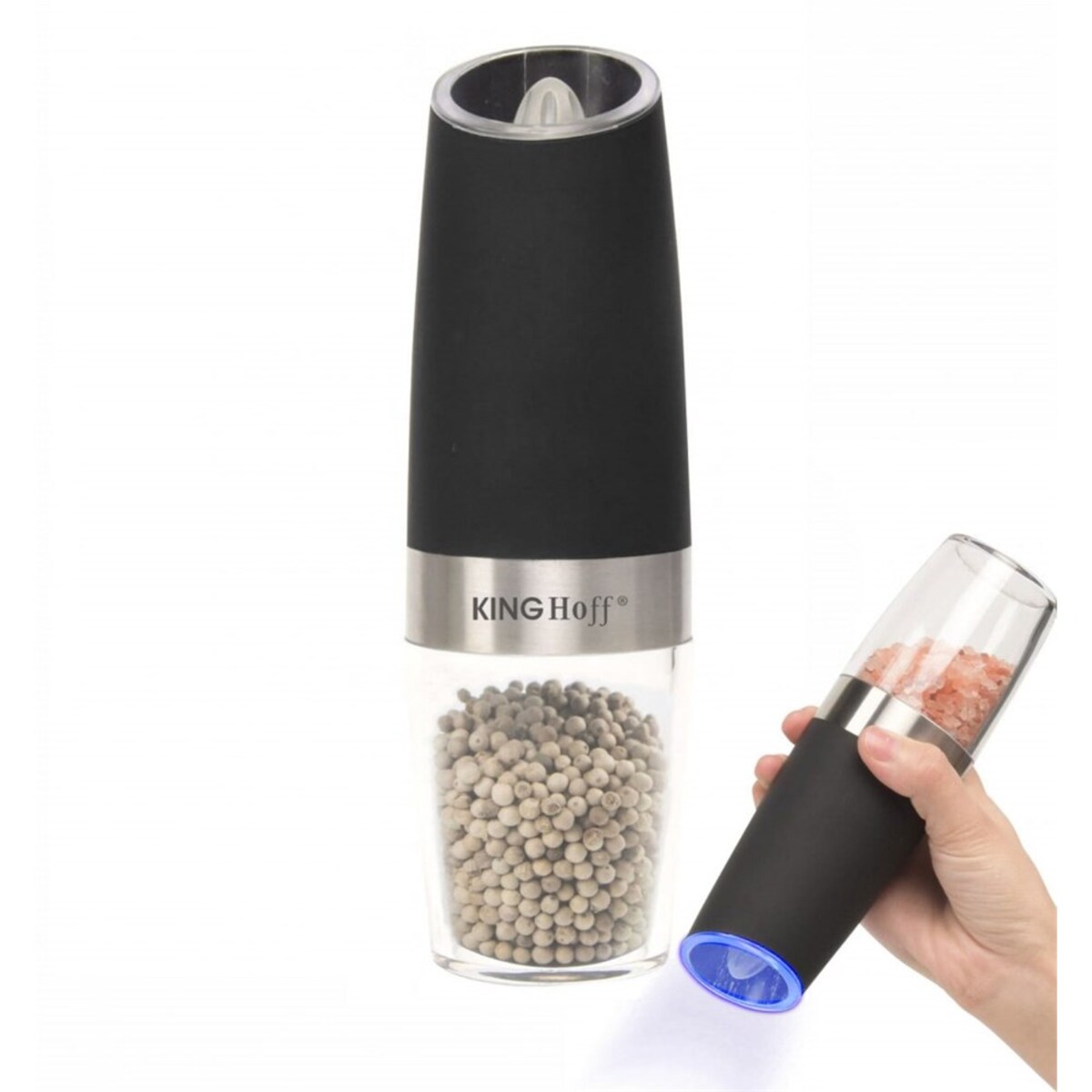 Kinghoff młynek grawitacyjny do soli i pieprzu KH1618A