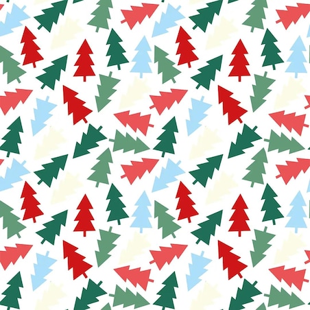 Poduszka świąteczna na krzesło - Kolorowe choinki