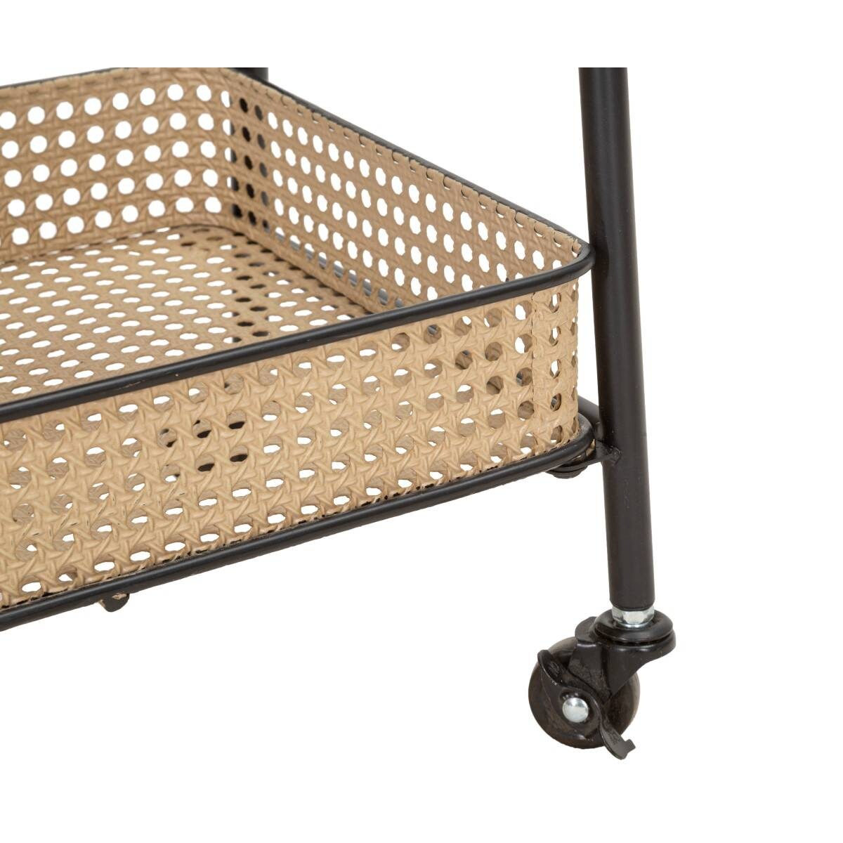 Wąski wózek do przechowywania FUJI, wzór plecionki wiedeńskiej