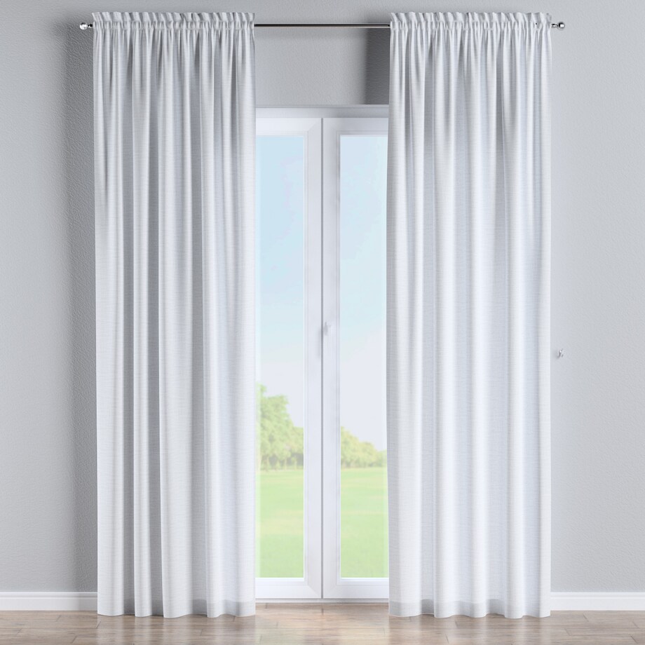 Zasłona na kanale z grzywką 1 szt. 130x260 biały