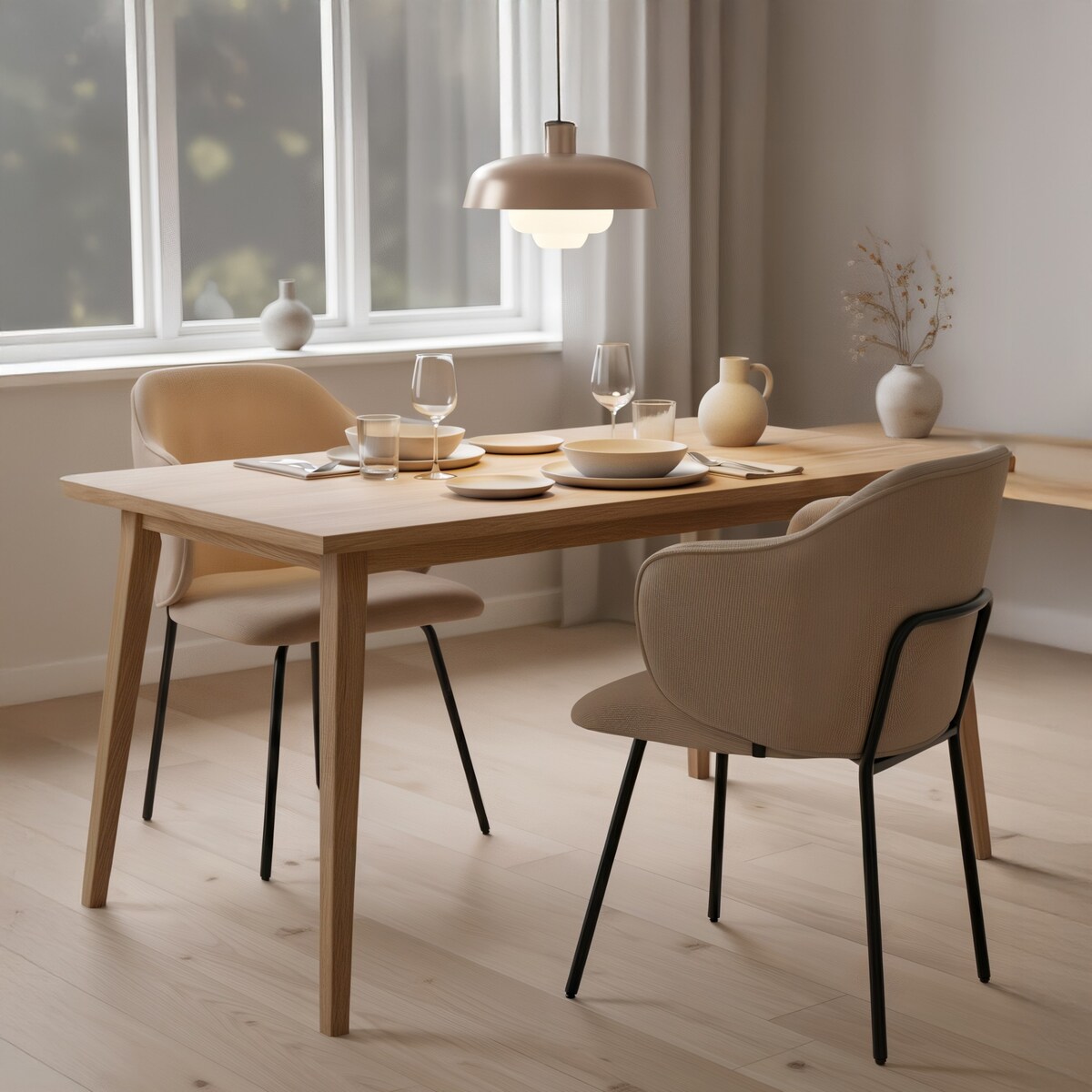 Krzesło z sztruksu tapicerowane DALIA welurowe JUMI